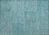 Piper Looms Chantille Geometric ACN1044 Teal Machine Washable Area Rug Scatter Main Image