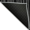Piper Looms Chantille Geometric ACN1045 Black Machine Washable Area Rug Backing Image
