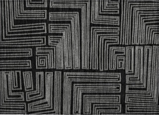 Piper Looms Chantille Geometric ACN1045 Black Machine Washable Area Rug Scatter Main Image