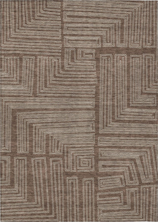 Piper Looms Chantille Geometric ACN1045 Brown Machine Washable Area Rug main image