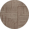 Piper Looms Chantille Geometric ACN1045 Brown Machine Washable Area Rug Round Main Image