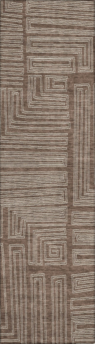 Piper Looms Chantille Geometric ACN1045 Brown Machine Washable Area Rug Runner Main Image