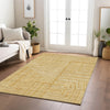 Piper Looms Chantille Geometric ACN1045 Gold Machine Washable Area Rug Lifestyle Image Feature