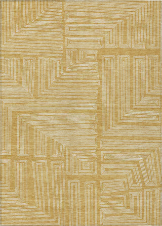 Piper Looms Chantille Geometric ACN1045 Gold Machine Washable Area Rug main image