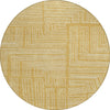 Piper Looms Chantille Geometric ACN1045 Gold Machine Washable Area Rug Round Main Image