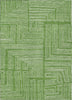 Piper Looms Chantille Geometric ACN1045 Green Machine Washable Area Rug main image