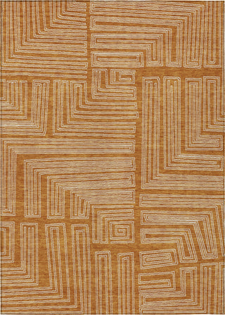 Piper Looms Chantille Geometric ACN1045 Paprika Machine Washable Area Rug main image
