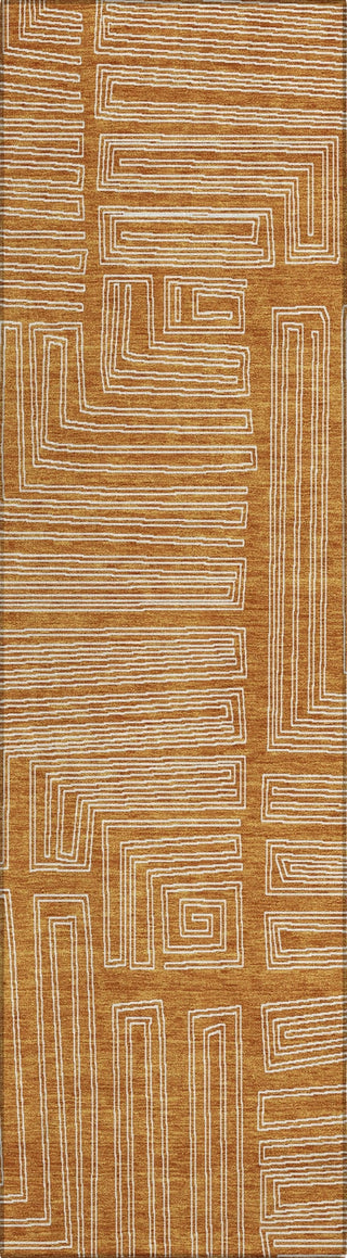 Piper Looms Chantille Geometric ACN1045 Paprika Machine Washable Area Rug Runner Main Image