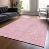 Piper Looms Chantille Geometric ACN1045 Pink Machine Washable Area Rug Lifestyle Image Feature