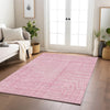 Piper Looms Chantille Geometric ACN1045 Pink Machine Washable Area Rug Lifestyle Image Feature
