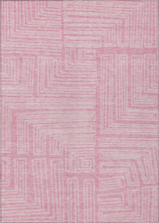 Piper Looms Chantille Geometric ACN1045 Pink Machine Washable Area Rug main image