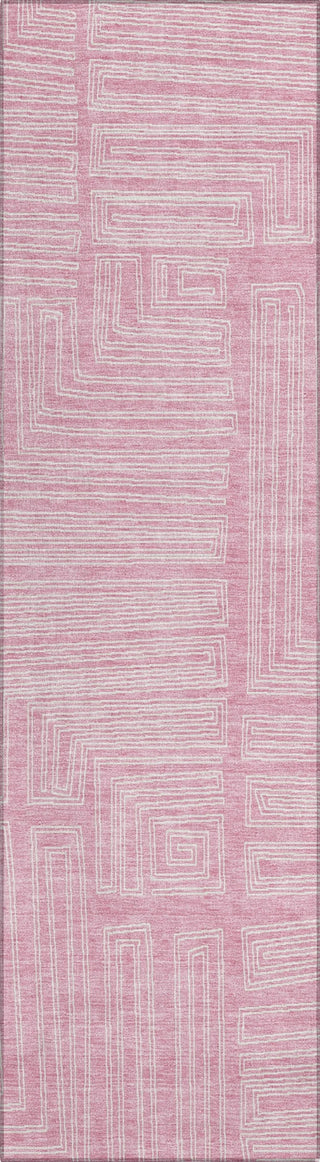 Piper Looms Chantille Geometric ACN1045 Pink Machine Washable Area Rug Runner Main Image