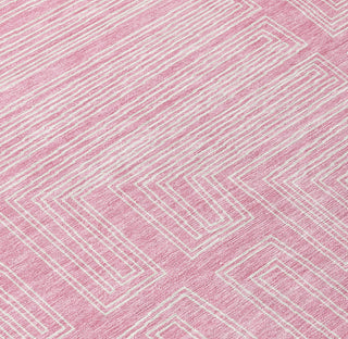 Piper Looms Chantille Geometric ACN1045 Pink Machine Washable Area Rug Swatch Image