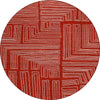 Piper Looms Chantille Geometric ACN1045 Red Machine Washable Area Rug Round Main Image