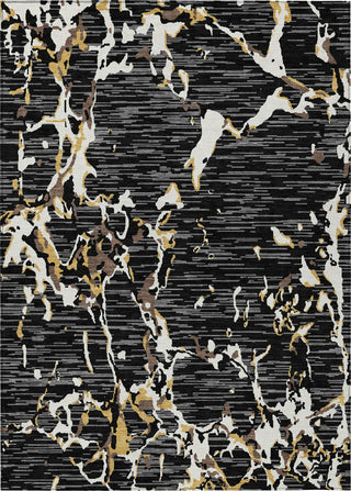 Piper Looms Chantille Stripes ACN1046 Black Machine Washable Area Rug main image