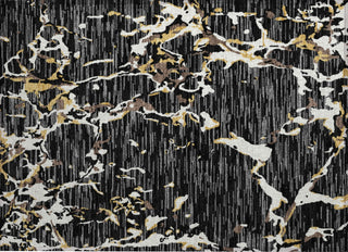 Piper Looms Chantille Stripes ACN1046 Black Machine Washable Area Rug Scatter Main Image