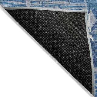 Piper Looms Chantille Stripes ACN1046 Blue Machine Washable Area Rug Backing Image