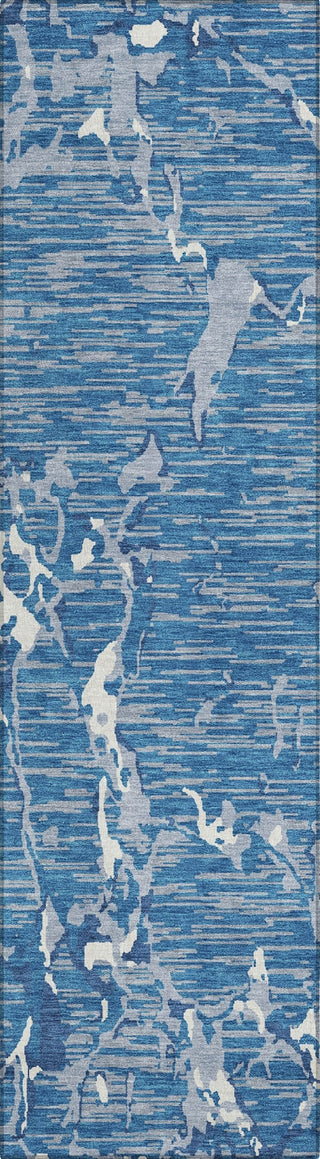 Piper Looms Chantille Stripes ACN1046 Blue Machine Washable Area Rug Runner Main Image