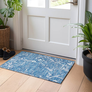 Piper Looms Chantille Stripes ACN1046 Blue Machine Washable Area Rug Scatter Lifestyle Image Feature