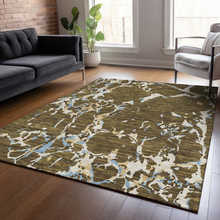 Piper Looms Chantille Stripes ACN1046 Coffee Machine Washable Area Rug Lifestyle Image Feature