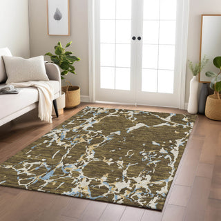 Piper Looms Chantille Stripes ACN1046 Coffee Machine Washable Area Rug Lifestyle Image Feature