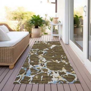 Piper Looms Chantille Stripes ACN1046 Coffee Machine Washable Area Rug Runner Outdoor Lifestyle Image Feature