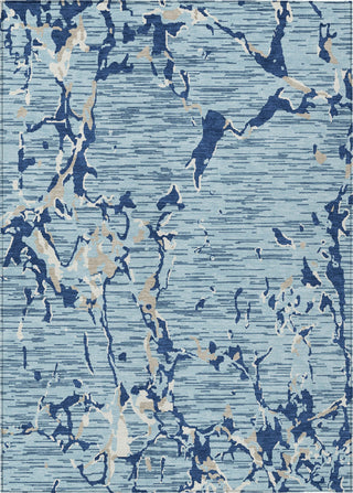 Piper Looms Chantille Stripes ACN1046 Denim Machine Washable Area Rug main image
