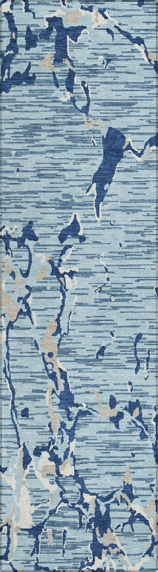 Piper Looms Chantille Stripes ACN1046 Denim Machine Washable Area Rug Runner Main Image