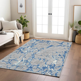 Piper Looms Chantille Stripes ACN1046 Gray Machine Washable Area Rug Lifestyle Image Feature