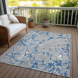Piper Looms Chantille Stripes ACN1046 Gray Machine Washable Area Rug Outdoor Lifestyle Image Feature