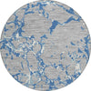 Piper Looms Chantille Stripes ACN1046 Gray Machine Washable Area Rug Round Main Image