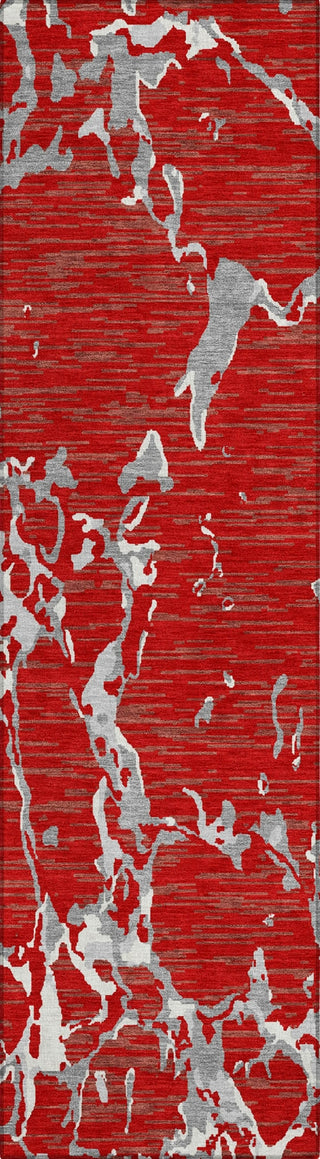 Piper Looms Chantille Stripes ACN1046 Red Machine Washable Area Rug Runner Main Image