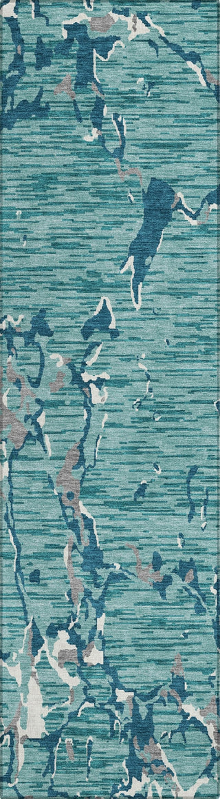 Piper Looms Chantille Stripes ACN1046 Teal Machine Washable Area Rug Runner Main Image