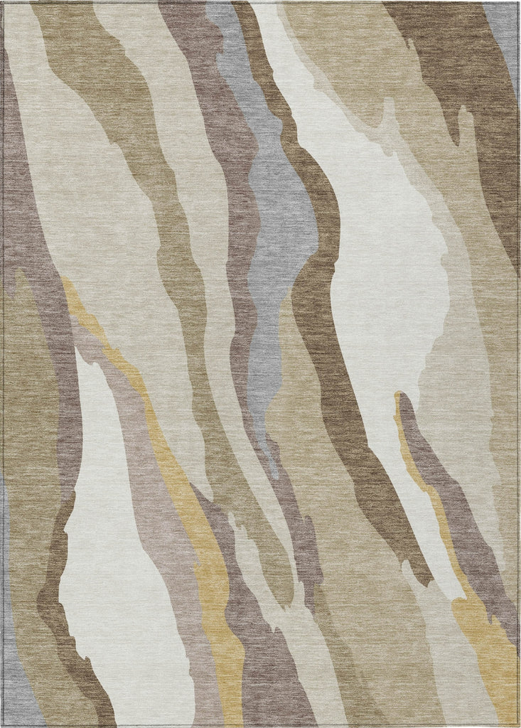 Piper Looms Chantille Waves ACN1047 Beige Machine Washable Area Rug main image