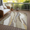 Piper Looms Chantille Waves ACN1047 Beige Machine Washable Area Rug Outdoor Lifestyle Image Feature