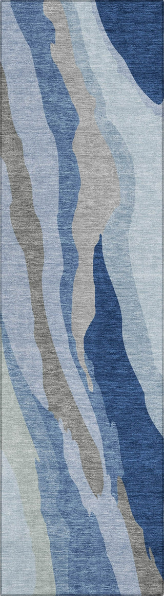Piper Looms Chantille Waves ACN1047 Blue Machine Washable Area Rug Runner Main Image