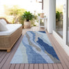 Piper Looms Chantille Waves ACN1047 Blue Machine Washable Area Rug Runner Outdoor Lifestyle Image Feature
