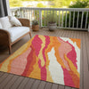 Piper Looms Chantille Waves ACN1047 Blush Machine Washable Area Rug Outdoor Lifestyle Image Feature