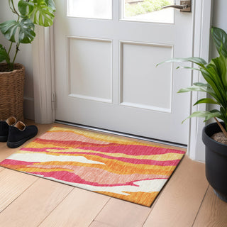 Piper Looms Chantille Waves ACN1047 Blush Machine Washable Area Rug Scatter Lifestyle Image Feature