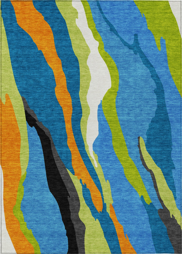 Piper Looms Chantille Waves ACN1047 Denim Machine Washable Area Rug main image