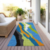 Piper Looms Chantille Waves ACN1047 Denim Machine Washable Area Rug Runner Outdoor Lifestyle Image Feature