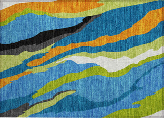 Piper Looms Chantille Waves ACN1047 Denim Machine Washable Area Rug Scatter Main Image