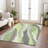 Piper Looms Chantille Waves ACN1047 Mint Machine Washable Area Rug Lifestyle Image Feature