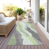 Piper Looms Chantille Waves ACN1047 Mint Machine Washable Area Rug Runner Outdoor Lifestyle Image Feature