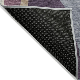 Piper Looms Chantille Waves ACN1047 Plum Machine Washable Area Rug Backing Image