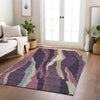 Piper Looms Chantille Waves ACN1047 Plum Machine Washable Area Rug Lifestyle Image Feature