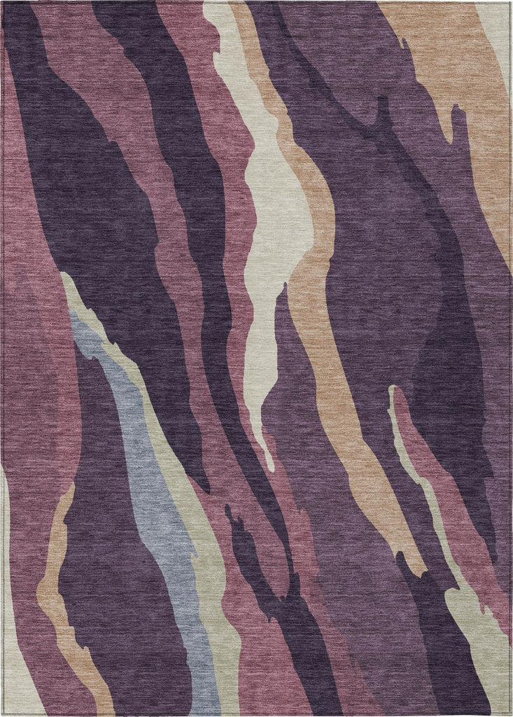 Piper Looms Chantille Waves ACN1047 Plum Machine Washable Area Rug main image