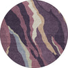 Piper Looms Chantille Waves ACN1047 Plum Machine Washable Area Rug Round Main Image
