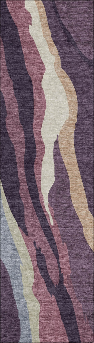 Piper Looms Chantille Waves ACN1047 Plum Machine Washable Area Rug Runner Main Image