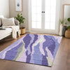 Piper Looms Chantille Waves ACN1047 Purple Machine Washable Area Rug Lifestyle Image Feature